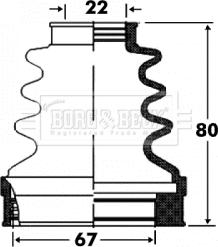 Borg & Beck BCB2870 - Пильник, приводний вал autocars.com.ua