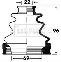 Borg & Beck BCB2872 - Пыльник, приводной вал autodnr.net