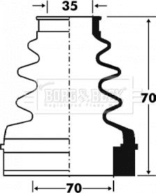Borg & Beck BCB2880 - Пыльник, приводной вал autodnr.net