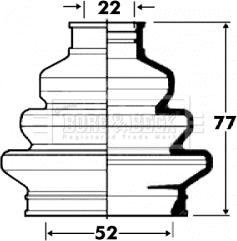 Borg & Beck BCB2884 - Пильник, приводний вал autocars.com.ua