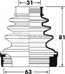 Borg & Beck BCB2889 - Пильник, приводний вал autocars.com.ua