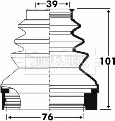 Borg & Beck BCB2890 - Пыльник, приводной вал avtokuzovplus.com.ua