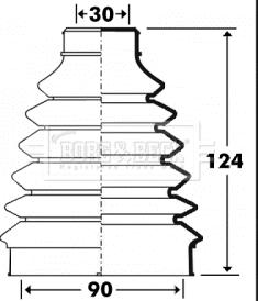 Borg & Beck BCB2898 - Пильник, приводний вал autocars.com.ua