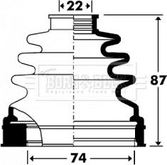 Borg & Beck BCB2904 - Пильник, приводний вал autocars.com.ua