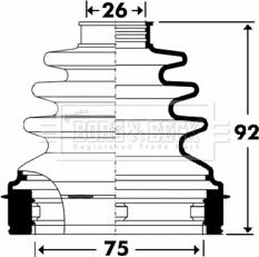 Borg & Beck BCB2906 - Пильник, приводний вал autocars.com.ua