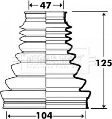 Borg & Beck BCB2908 - Пильник, приводний вал autocars.com.ua