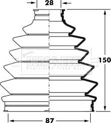 Borg & Beck BCB6024 - Пильник, приводний вал autocars.com.ua