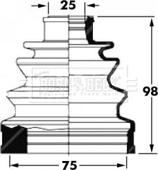 Borg & Beck BCB6031 - Пильник, приводний вал autocars.com.ua