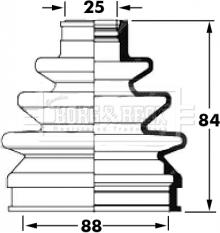 Borg & Beck BCB6033 - Пильник, приводний вал autocars.com.ua