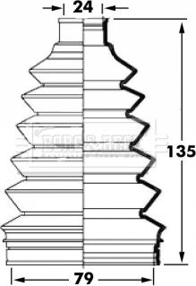 Borg & Beck BCB6034 - Пыльник, приводной вал avtokuzovplus.com.ua