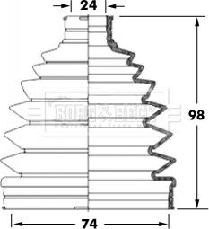 Borg & Beck BCB6041 - Пыльник, приводной вал autodnr.net