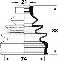 Borg & Beck BCB6045 - Пыльник, приводной вал avtokuzovplus.com.ua