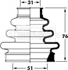 Borg & Beck BCB6063 - Пыльник, приводной вал avtokuzovplus.com.ua