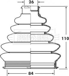 Borg & Beck BCB6071 - Пильник, приводний вал autocars.com.ua