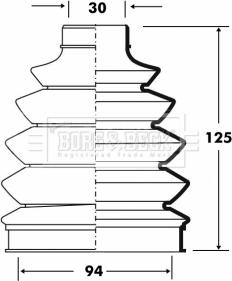 Borg & Beck BCB6079 - Пильник, приводний вал autocars.com.ua