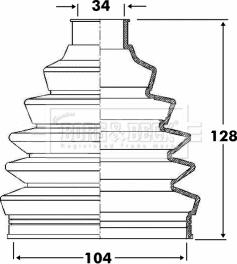 Borg & Beck BCB6090 - Пыльник, приводной вал avtokuzovplus.com.ua