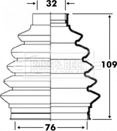 Borg & Beck BCB6091 - Пильник, приводний вал autocars.com.ua