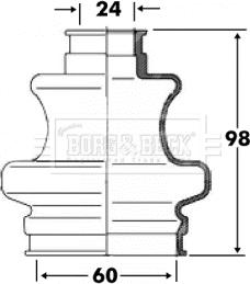 Borg & Beck BCB6094 - Пыльник, приводной вал avtokuzovplus.com.ua