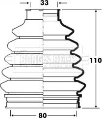 Borg & Beck BCB6096 - Пильник, приводний вал autocars.com.ua