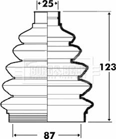 Borg & Beck BCB6105 - Пильник, приводний вал autocars.com.ua