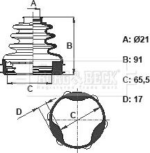 Borg & Beck BCB6108 - Пыльник, приводной вал avtokuzovplus.com.ua