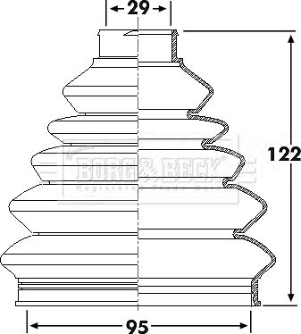 Borg & Beck BCB6139 - Пыльник, приводной вал avtokuzovplus.com.ua