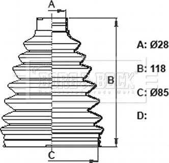 Borg & Beck BCB6163 - Пыльник, приводной вал avtokuzovplus.com.ua