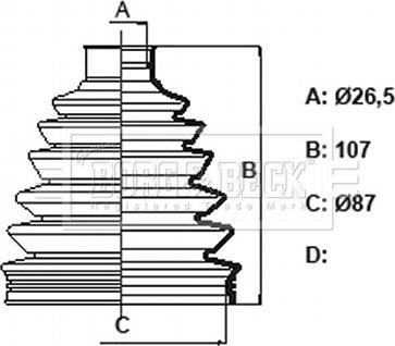 Borg & Beck BCB6170 - Пыльник, приводной вал autodnr.net
