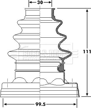 Borg & Beck BCB6179 - Пыльник, приводной вал avtokuzovplus.com.ua