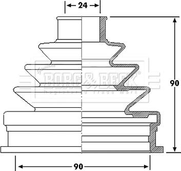 Borg & Beck BCB6188 - Пыльник, приводной вал avtokuzovplus.com.ua