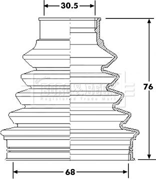 Borg & Beck BCB6203 - Пыльник, приводной вал avtokuzovplus.com.ua