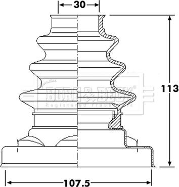 Borg & Beck BCB6218 - Пыльник, приводной вал avtokuzovplus.com.ua