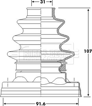 Borg & Beck BCB6221 - Пыльник, приводной вал avtokuzovplus.com.ua