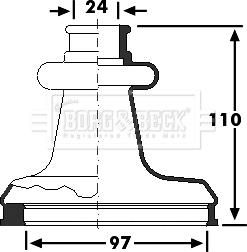 Borg & Beck BCB6223 - Пильник, приводний вал autocars.com.ua