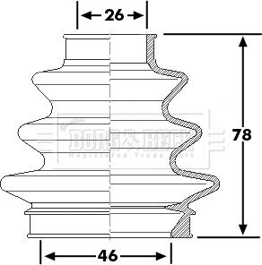 Borg & Beck BCB6226 - Пильник, приводний вал autocars.com.ua