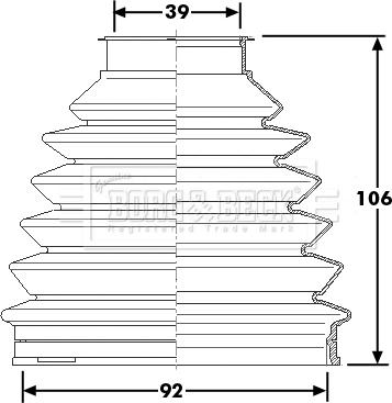 Borg & Beck BCB6231 - Пыльник, приводной вал avtokuzovplus.com.ua