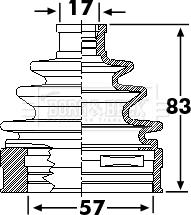 Borg & Beck BCB6239 - Пыльник, приводной вал avtokuzovplus.com.ua