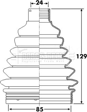 Borg & Beck BCB6246 - Пыльник, приводной вал autodnr.net