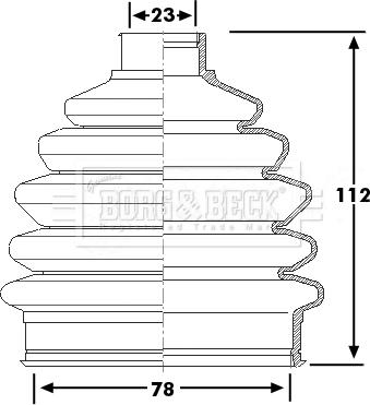 Borg & Beck BCB6251 - Пильник, приводний вал autocars.com.ua