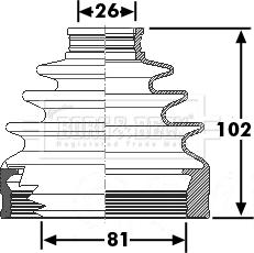 Borg & Beck BCB6267 - Пильник, приводний вал autocars.com.ua