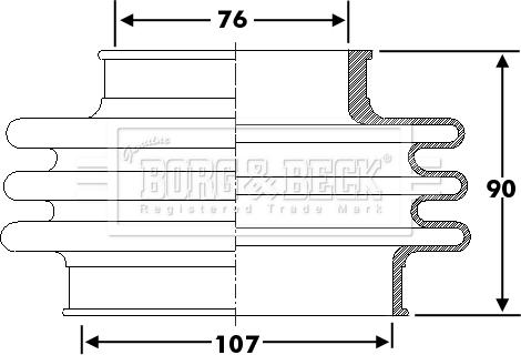 Borg & Beck BCB6276 - Пильник, приводний вал autocars.com.ua