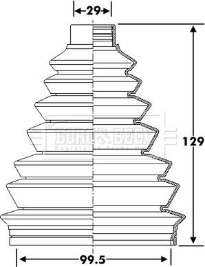 Borg & Beck BCB6278 - Пыльник, приводной вал avtokuzovplus.com.ua