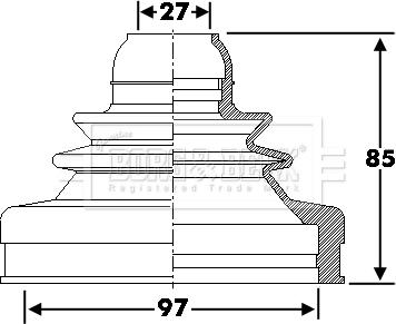 Borg & Beck BCB6286 - Пильник, приводний вал autocars.com.ua