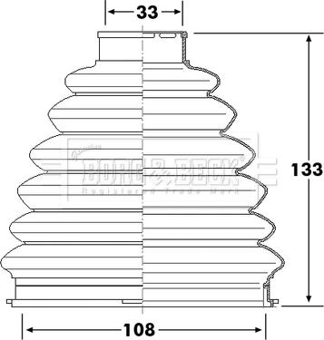 Borg & Beck BCB6292 - Пыльник, приводной вал avtokuzovplus.com.ua