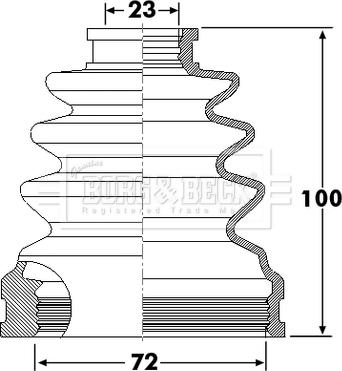 Borg & Beck BCB6298 - Пыльник, приводной вал autodnr.net