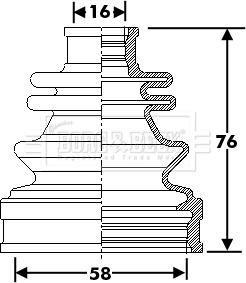 Borg & Beck BCB6302 - Пыльник, приводной вал avtokuzovplus.com.ua