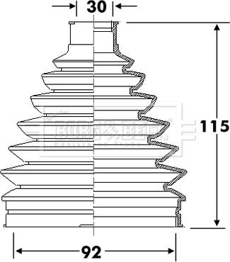 Borg & Beck BCB6315 - Пыльник, приводной вал avtokuzovplus.com.ua