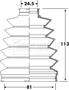 Borg & Beck BCB6316 - Пыльник, приводной вал autodnr.net