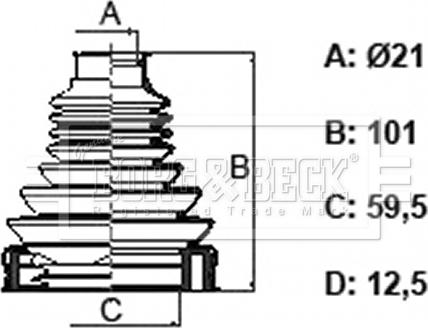 Borg & Beck BCB6323 - Пильник, приводний вал autocars.com.ua