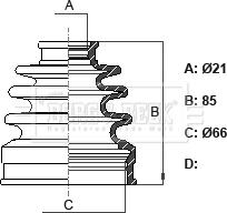 Borg & Beck BCB6333 - Пильник, приводний вал autocars.com.ua